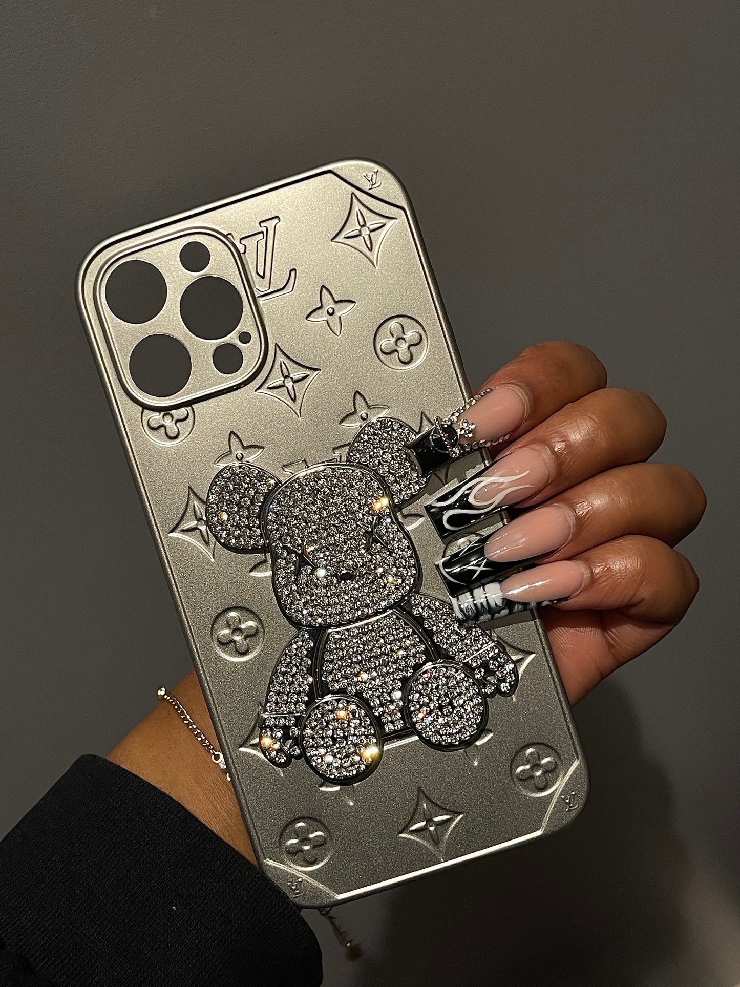 Bling bear phone case