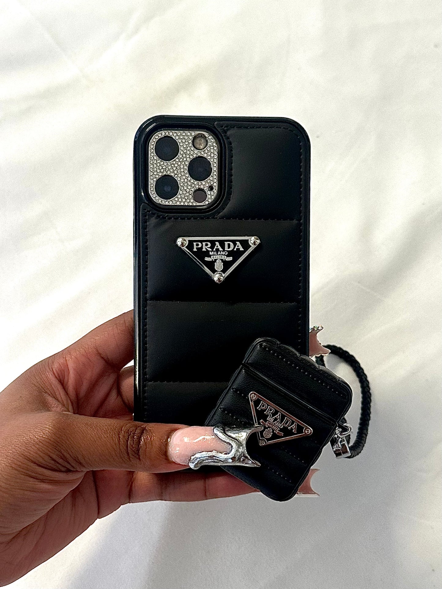 Black winter phone case