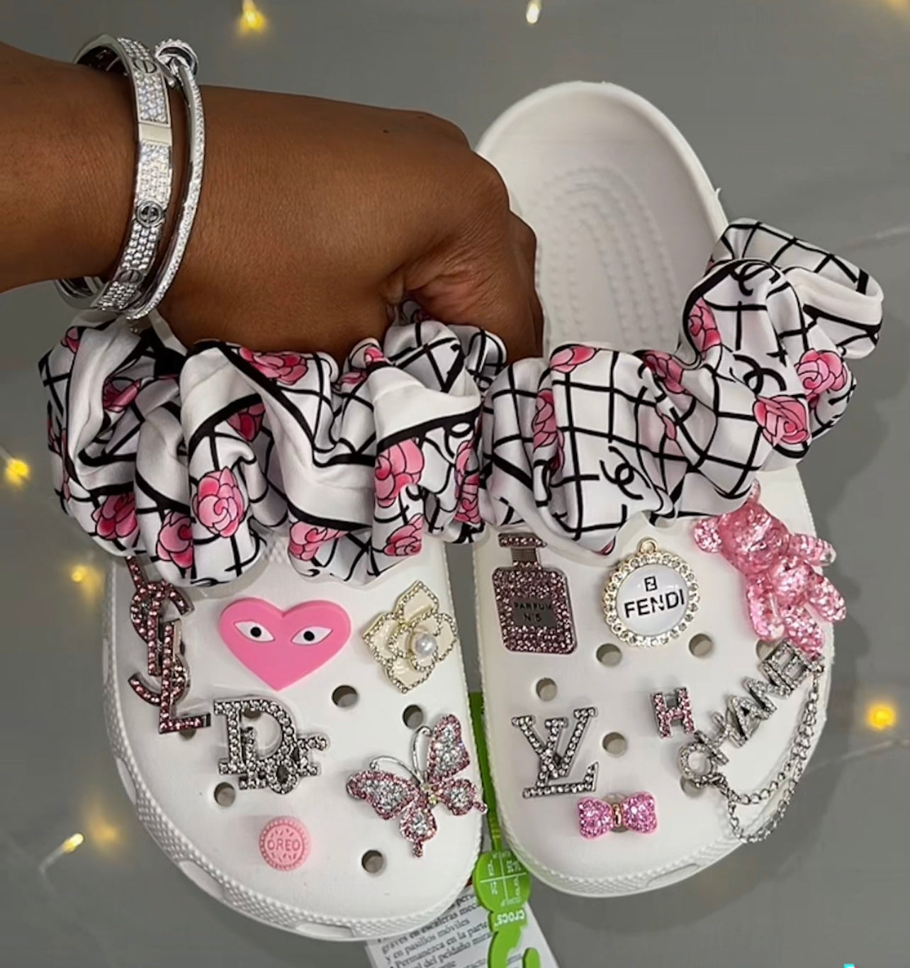 Cherry blossom customised crocs