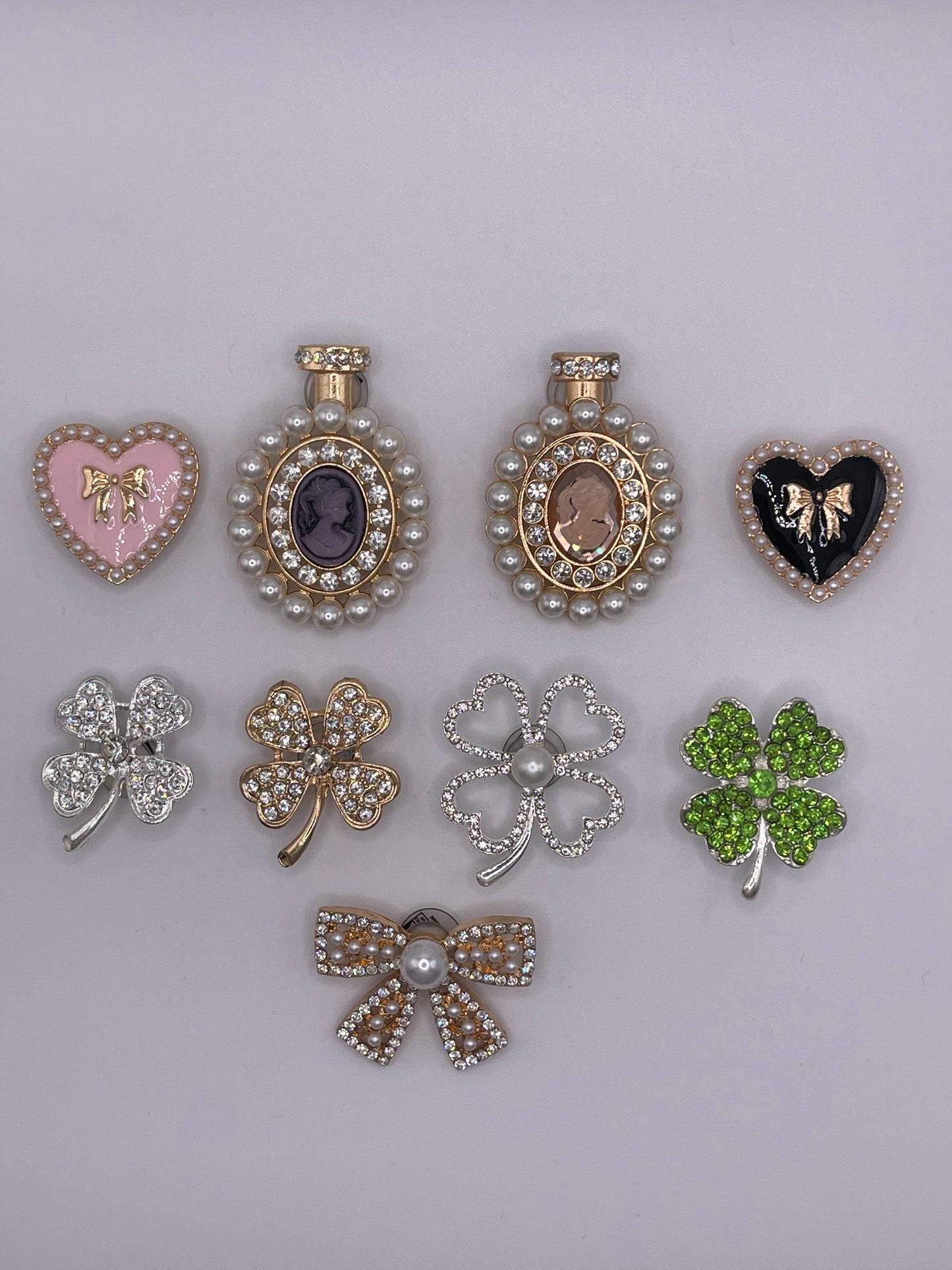 Lucky clover metal croc charms