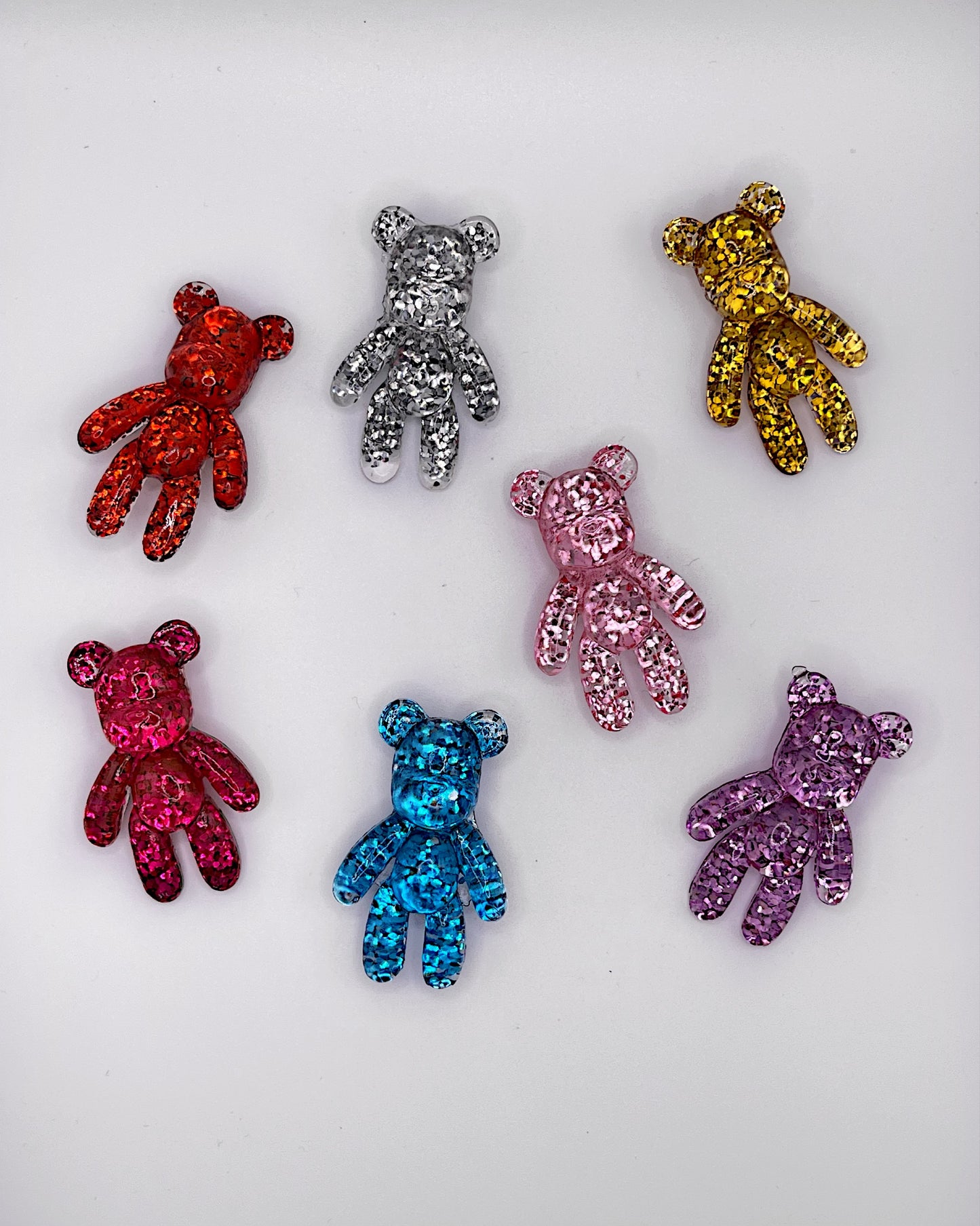 Resin Teddy bear croc charms (1)