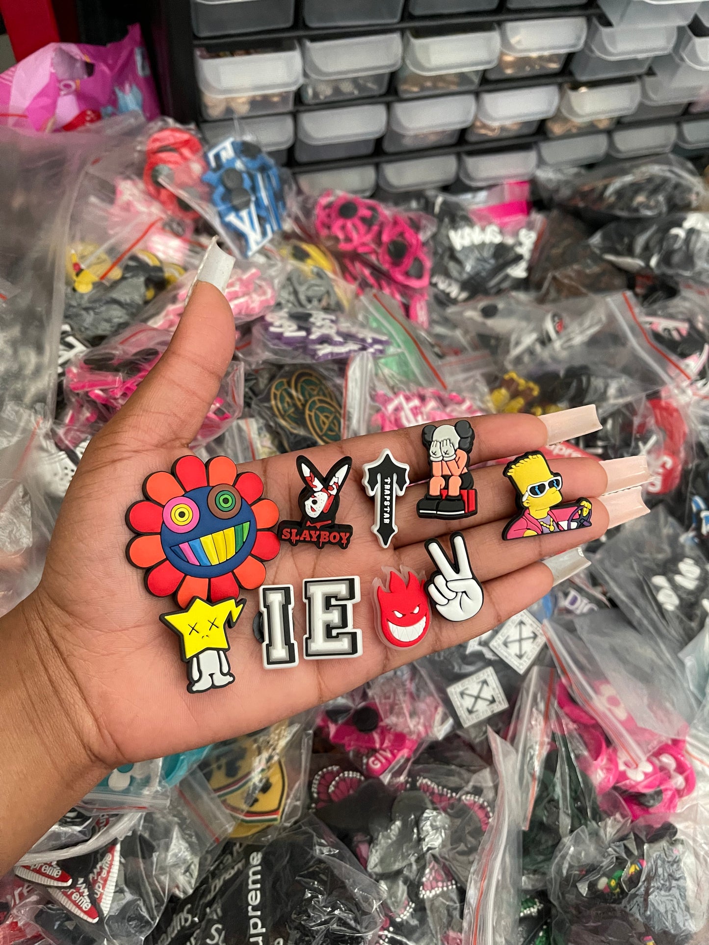 Custom rubber (8) charm *BUNDLE*