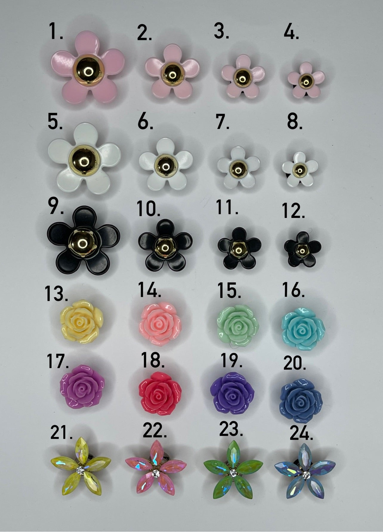 Resin flower charms