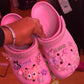 Purple fever customised crocs UK6