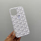 White pattern phone case