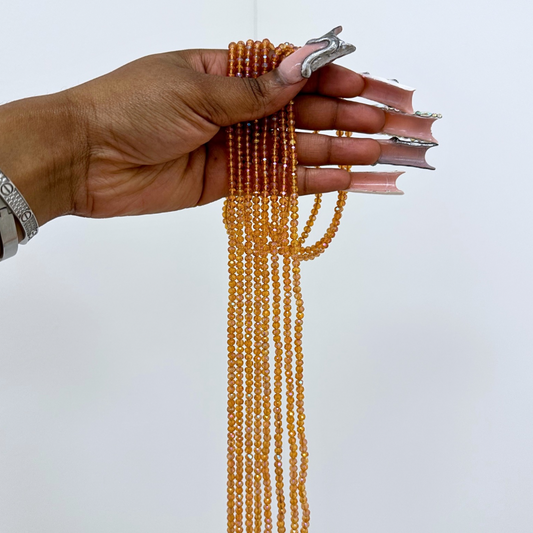 Blooming orange - string waist beads