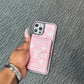 Cherry blossom card holder phone case