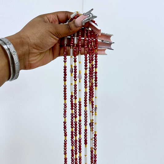 Crimson - waist beads