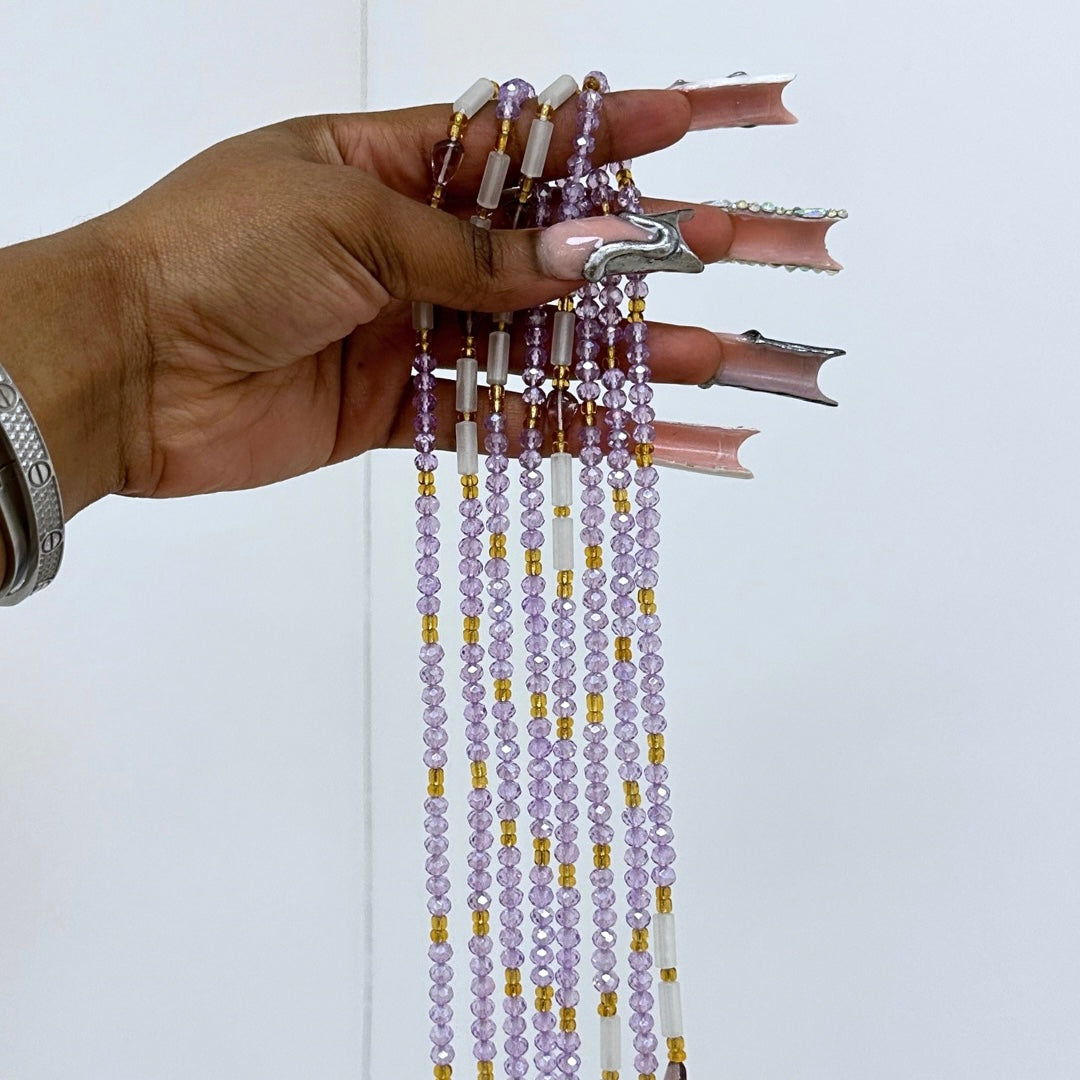Purple dream - string waist beads – Bella's Archives