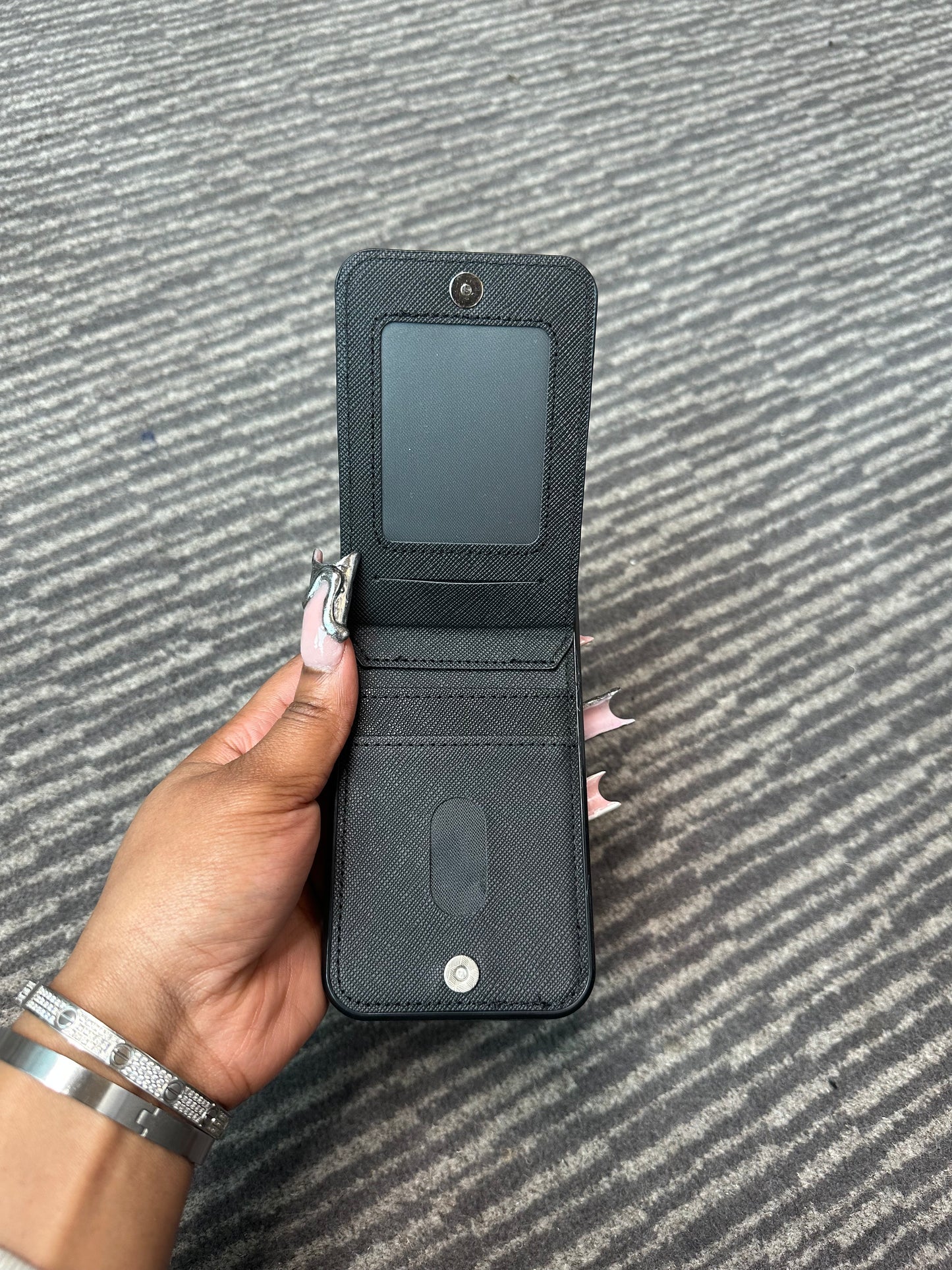 Black wallet *card holder* phone case