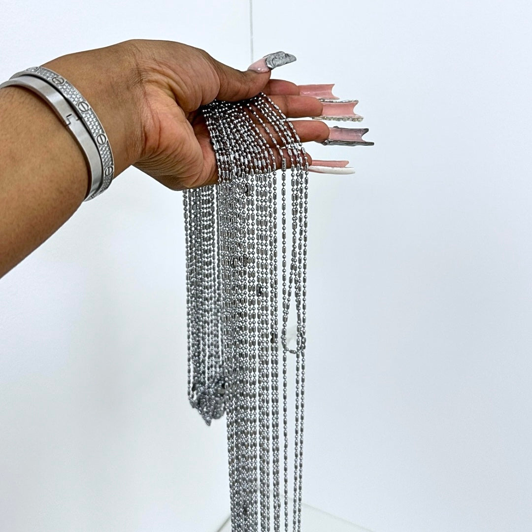 Silver fox - waist beads