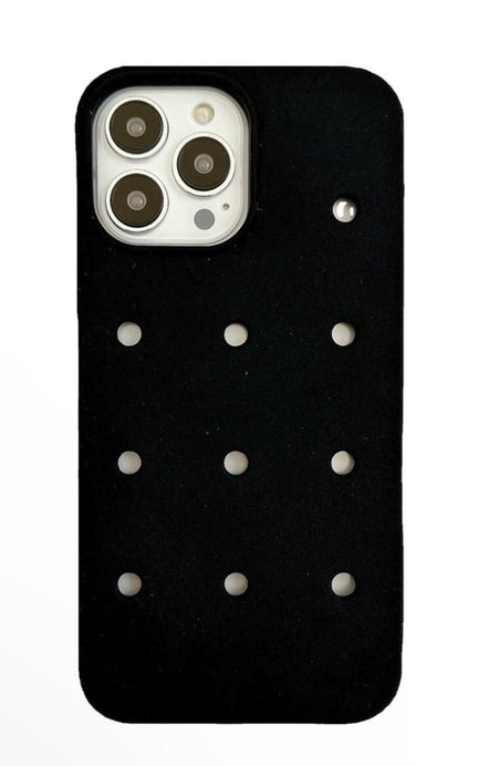 Black croc phone case