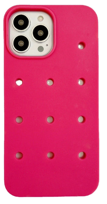 Hot pink croc phone case