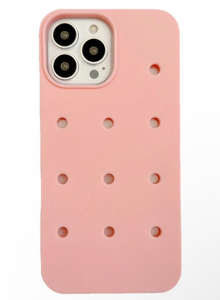 Pink croc phone case