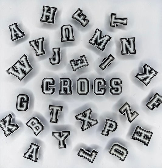 Letter croc charms